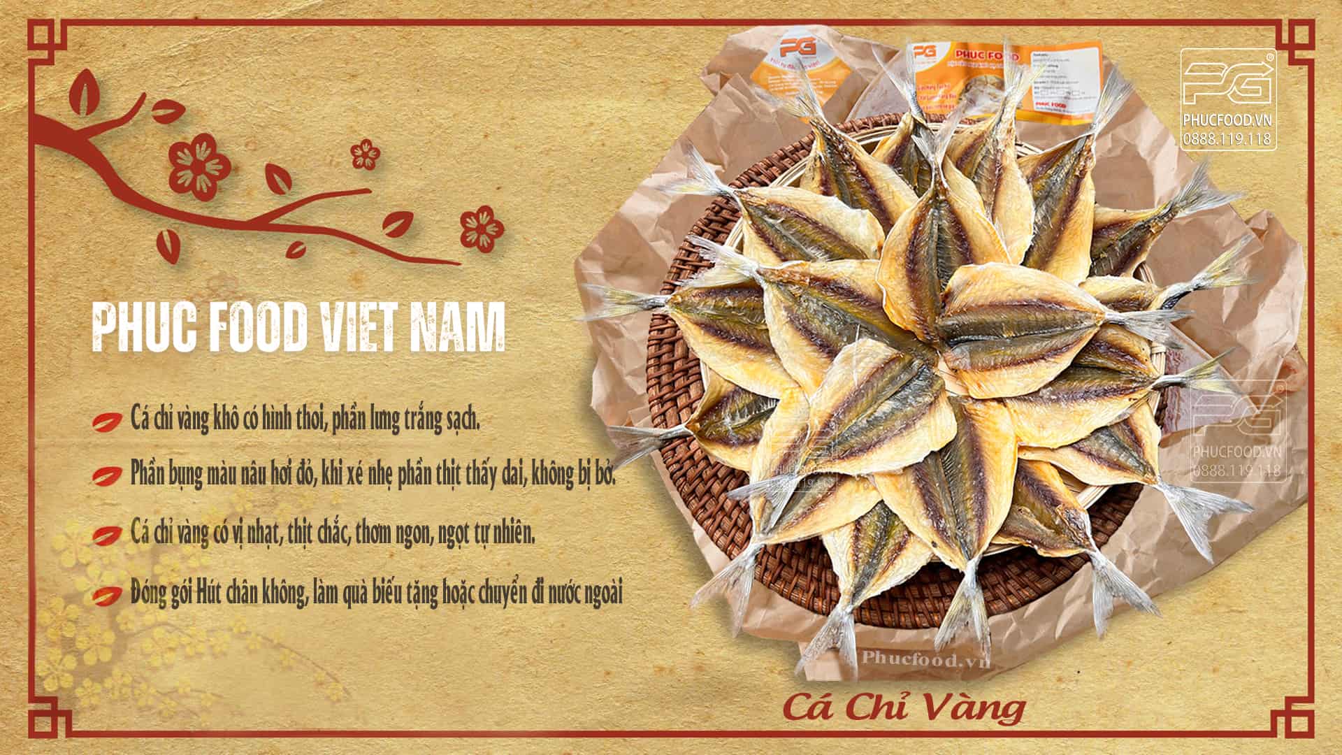 Cá chỉ vàng thương hiệu Phúc Food Việt Nam